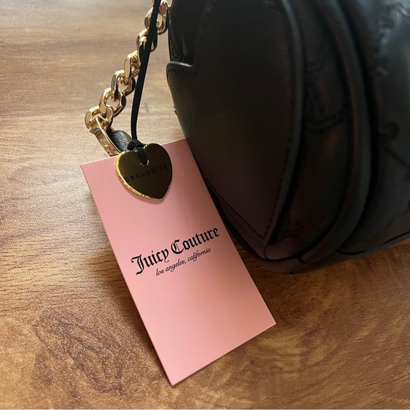 NWT Juicy Couture Choose Juicy II Quilted Barrel Bag w/Mini Bag in Liquorice - Picture 7 of 14